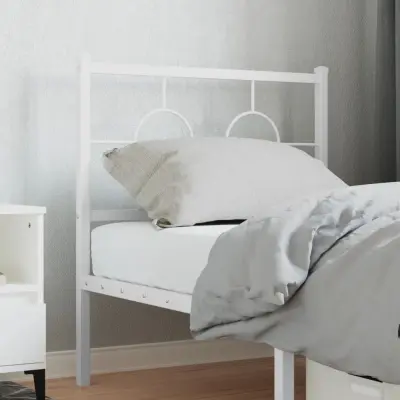The Living Store Kovinsko vzglavje belo 80 cm - Vzglavje