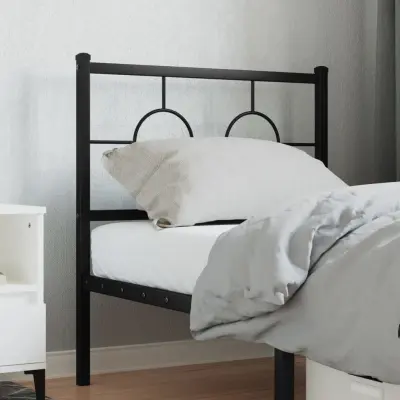 The Living Store Kovinsko posteljno vzglavje črno 80 cm - Vzglavje