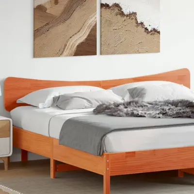 The Living Store Vzglavje voščeno rjava 180 cm trdna borovina - Vzglavje