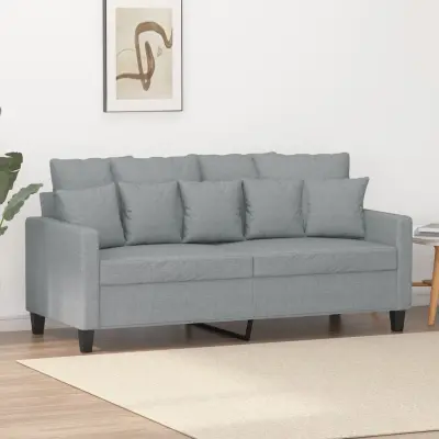 The Living Store Dvosed svetlo siv 140 cm blago - Kavč Dvosed