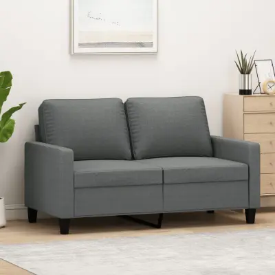 The Living Store Dvosed temno siv 120 cm blago - Kavč Dvosed