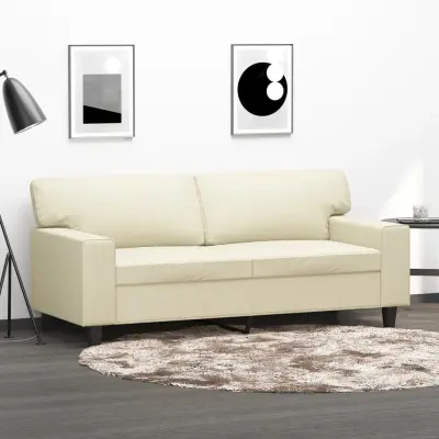 The Living Store Dvosed krem 140 cm umetno usnje - Kavč Dvosed