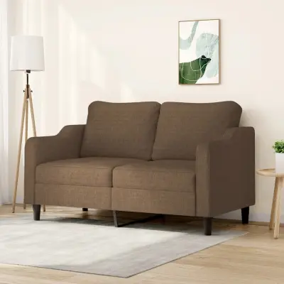 The Living Store Dvosed rjav 140 cm blago - Kavč Dvosed