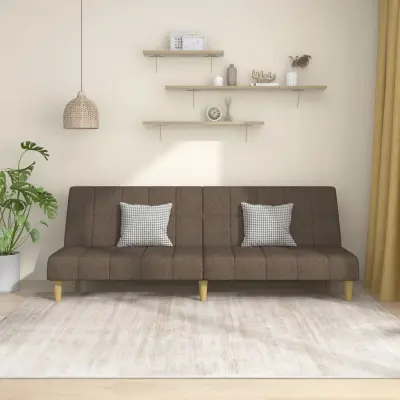 The Living Store Kavč dvosed z ležiščem taupe blago - Raztegljiv Kavč