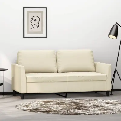 The Living Store Dvosed krem 140 cm umetno usnje - Kavč Dvosed