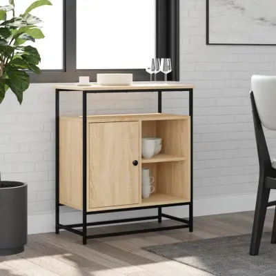The Living Store Komoda sonoma hrast 69x35x80 cm inženirski les - Komoda