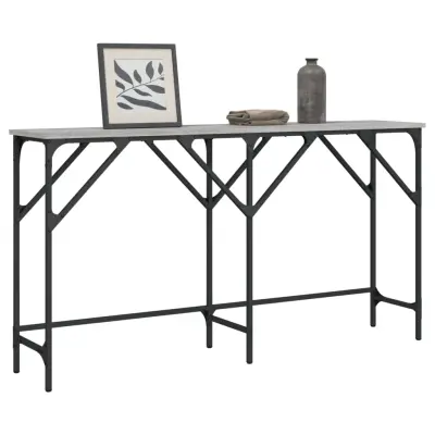 The Living Store Konzolna mizica siva sonoma 140x29x75 cm inženirski les - Konzolna Mizica