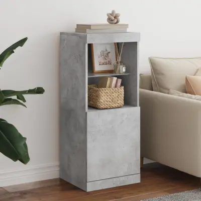 The Living Store Komoda z LED lučkami betonsko siva 41x37x100 cm - Komoda
