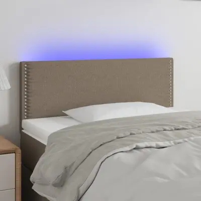 The Living Store LED posteljno vzglavje taupe 80x5x78/88 cm blago - LED Vzglavje