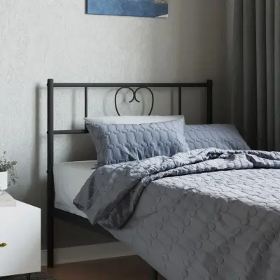 The Living Store Kovinsko posteljno vzglavje črno 107 cm - Vzglavje