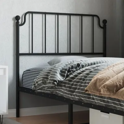 The Living Store Kovinsko posteljno vzglavje črno 100 cm - Vzglavje