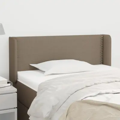 The Living Store Vzglavje z ušesi taupe 83x16x78/88 cm blago - Vzglavje