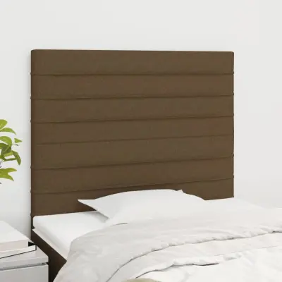 The Living Store Posteljno vzglavje 2 kosa temno rjavo 80x5x78/88 cm blago - Vzglavje