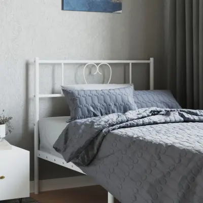 The Living Store Kovinsko vzglavje belo 90 cm - Vzglavje