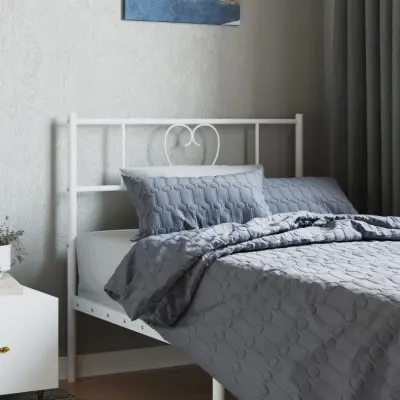 The Living Store Kovinsko vzglavje belo 107 cm - Vzglavje