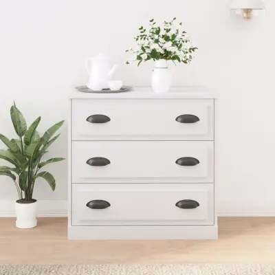 The Living Store Komoda bela 70x35,5x67,5 cm inženirski les - Komoda