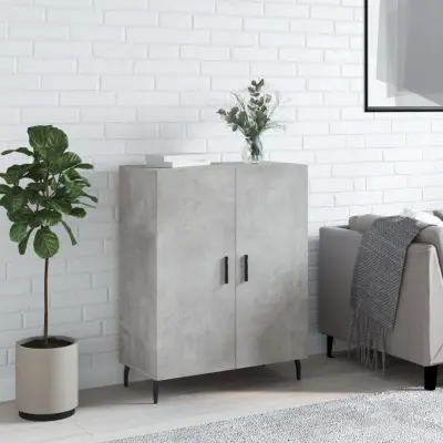 The Living Store Komoda betonsko siva 69,5x34x90 cm inženirski les - Komoda