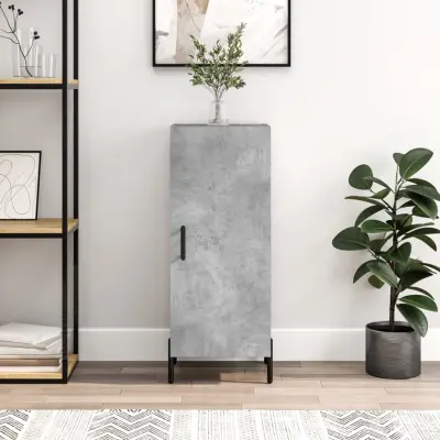 The Living Store Komoda betonsko siva 34,5x34x90 cm inženirski les - Komoda