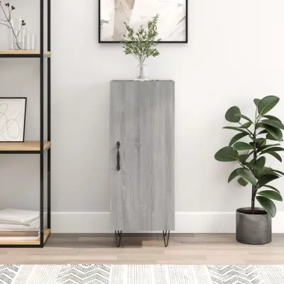 The Living Store Komoda siva sonoma 34,5x34x90 cm inženirski les - Komoda