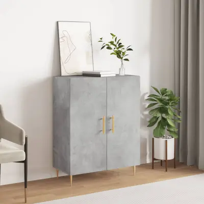 The Living Store Komoda betonsko siva 69,5x34x90 cm inženirski les - Komoda