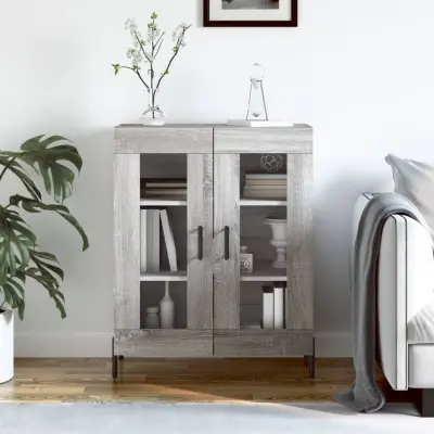 The Living Store Komoda siva sonoma 69,5x34x90 cm inženirski les - Komoda