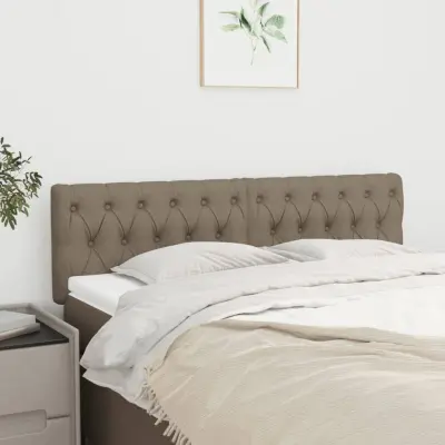 The Living Store Posteljno vzglavje 2 kosa taupe 80x7x78/88 cm blago - Vzglavje