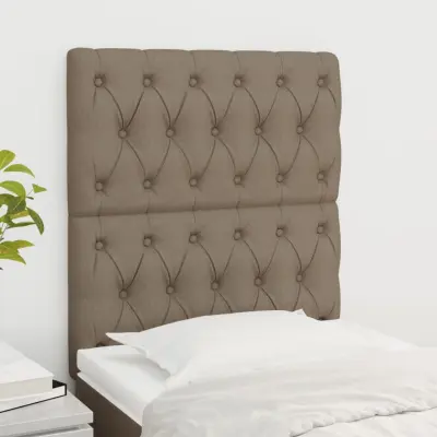 The Living Store Posteljno vzglavje 2 kosa taupe 80x7x78/88 cm blago - Vzglavje