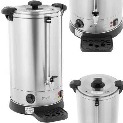 Bojler z dvojnimi stenami in odcejalnikom 19,7 L 2500 W srebrn