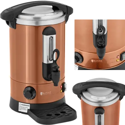Bojler z dvojnimi stenami in odcejalnikom 6,1 L 1500 W oranžen