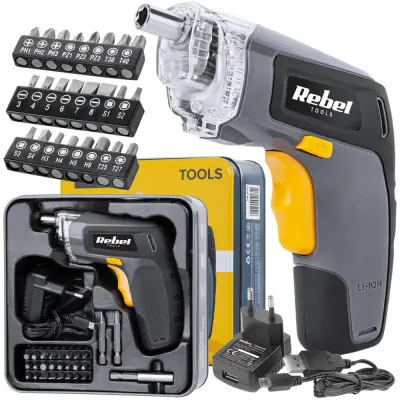 Magnetni aku. vijačnik 1300mAh Li-ion LED 3,6V + nastavki