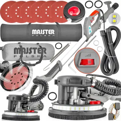 2000W žirafa za brušenje mavčnih sten 225mm z LED trakom in telskopskim ročajem