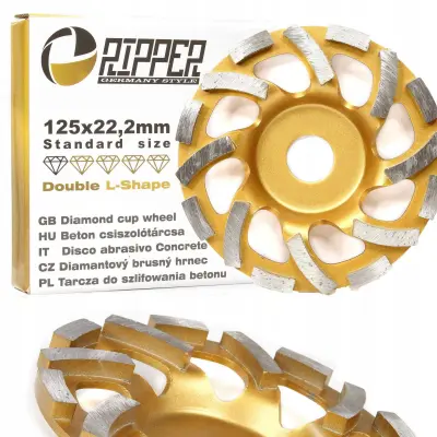 Diamantna segmentna plošča za brušenje betona dvojna L 125×22,2mm