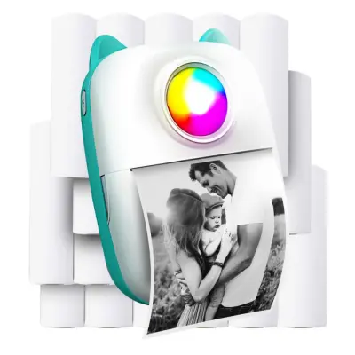 21v1 komplet mini prenosni aku. foto termični tiskalnik bluetooth moder