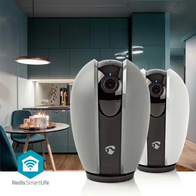 NEDIS WIFICI21CGY WIFI notranja kamera  FULL HD, siva/bela