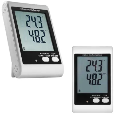 Območje zapisovalnika temperature in vlažnosti termohigrometra 0 - 100% -35 - 70° USB