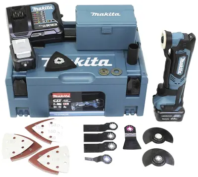 Makita TM30DSMJX5 akumulatorsko večnamensko orodje vklj. 2 akumulatorja, vklj. polnilnik, vklj. kovček 12 V 4 Ah Število vključenih akumulatorjev 2