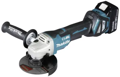 Makita  DGA517RTJ akumulatorski kotni brusilnik  125 mm vklj. 2 akumulatorja\, vklj. polnilnik  18 V 5 Ah