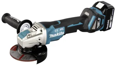 Makita  DGA519RTJ akumulatorski kotni brusilnik  125 mm vklj. 2 akumulatorja\, vklj. polnilnik  18 V 5 Ah