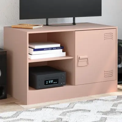 The Living Store TV omarica roza 67x39x44 cm jeklo - TV Omarica
