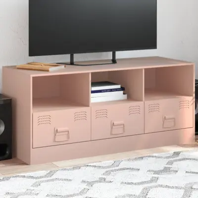 The Living Store TV omarica roza 99x39x44 cm jeklo - TV Omarica
