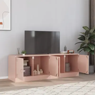 The Living Store TV omarica 2 kosa roza 67x39x44 cm jeklo - TV Omarica