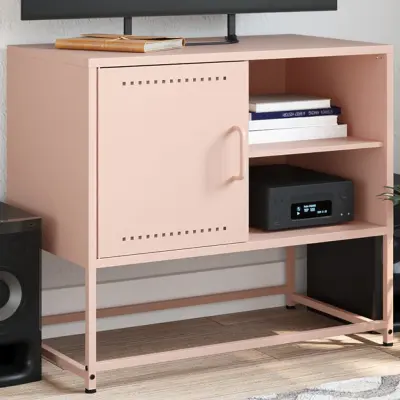 The Living Store TV omarica roza 68x39x60,5 cm jeklo - TV Omarica