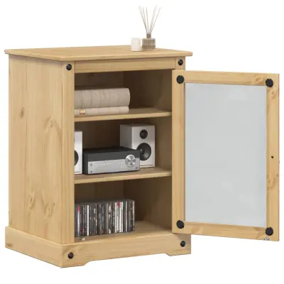 The Living Store HiFi omarica Corona 60x50x82 cm trdna borovina - HiFi Omarica