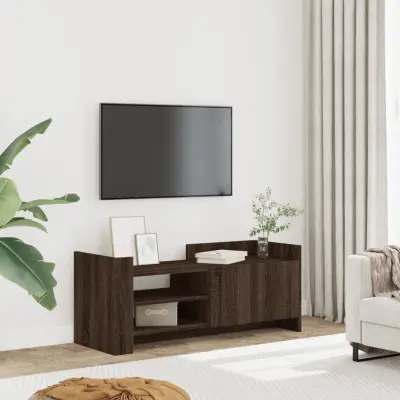 The Living Store TV omarica rjav hrast 100x35x40 cm inženirski les - TV Omarica