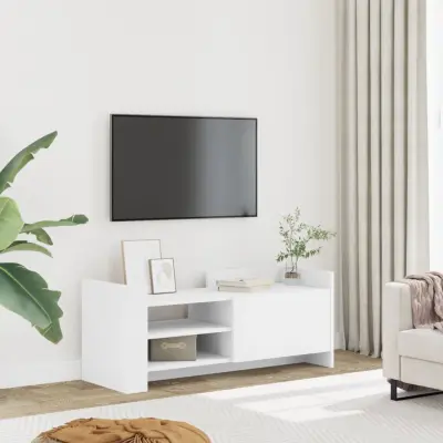 The Living Store TV omarica bela 100x35x40 cm inženirski les - TV Omarica