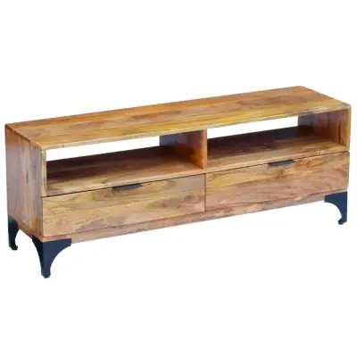 The Living Store TV Stojalo iz Lesa Manga 120x35x45 cm - TV Stojalo