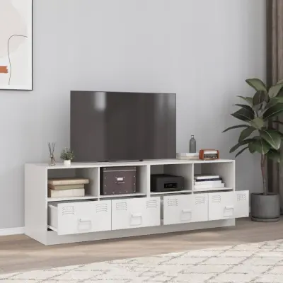 The Living Store TV omarica 2 kosa bela 67x39x44 cm jeklo - TV Omarica