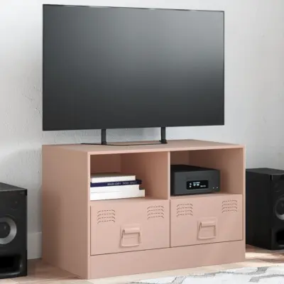 The Living Store TV omarica roza 67x39x44 cm jeklo - TV Omarica