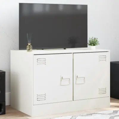 The Living Store TV omarica bela 67x39x44 cm jeklo - TV Omarica