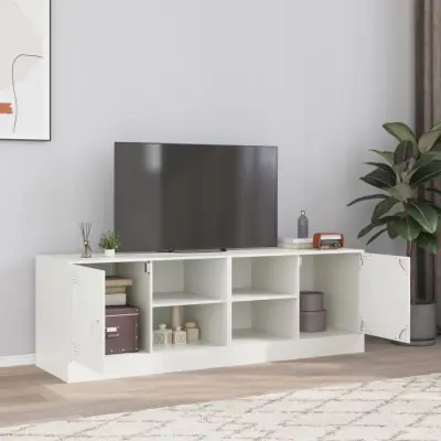The Living Store TV omarica 2 kosa bela 67x39x44 cm jeklo - TV Omarica